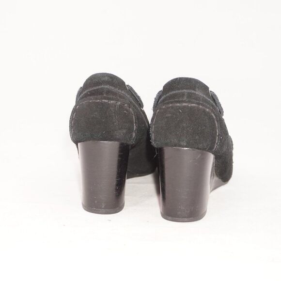 Michael Kors Black Suede Loafer-Style Wedges, 7.5 - Picture 5 of 8